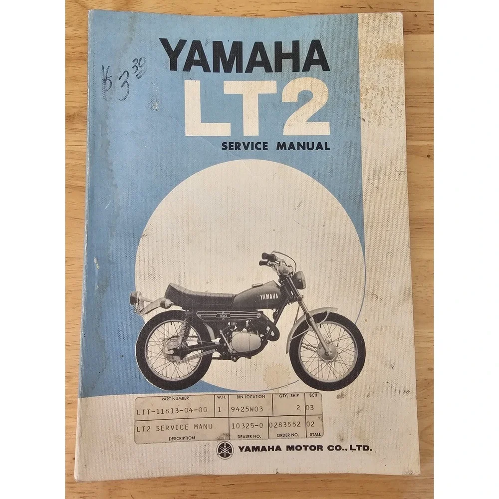 1971 Yamaha LT2 Service Manual 1st Edition LIT-11613-04-00 Motorcyle Repair Book